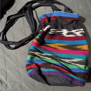 Colorful Striped Women's Drawstring Bag